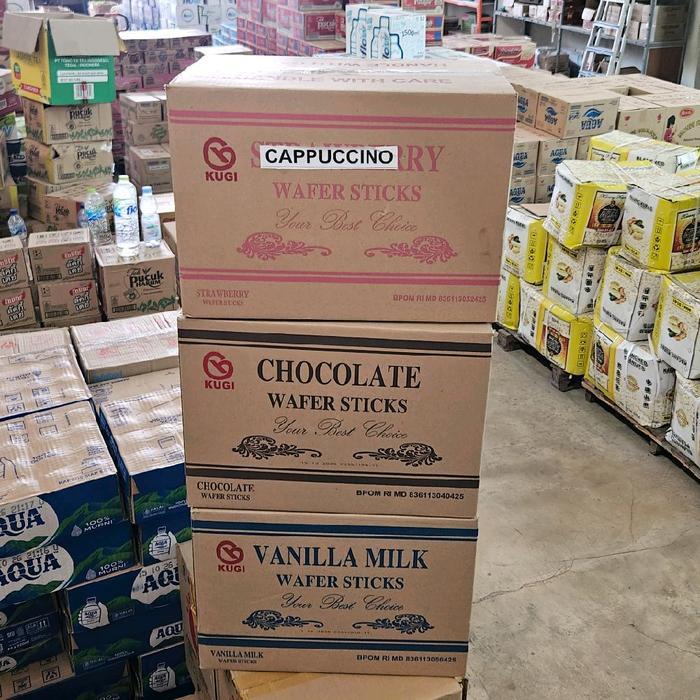 CTN 24*100GR - WAFER KUGI RASA COKLAT STRAWBERRY VANILA ISI 24 PCS - KUE WAFER BINGKISAN HAJATAN