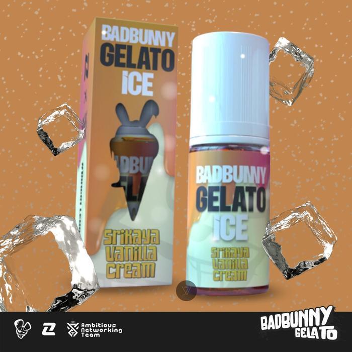 BADBUNNY GELATO ICE 30ML SRIKAYA VANILLA CREAM 30MG SALTNIC E-LIQUID