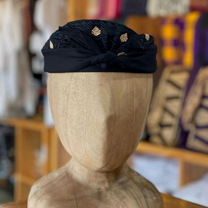 ORIGINAL udeng bali,sibakan bordir hitam jadi READY STOCK