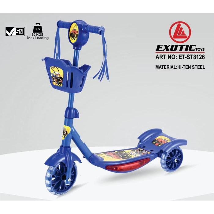 Scooter Anak Exotic St 8126 / Skuter Otoped Roda 3 / Skuter Anak Murah