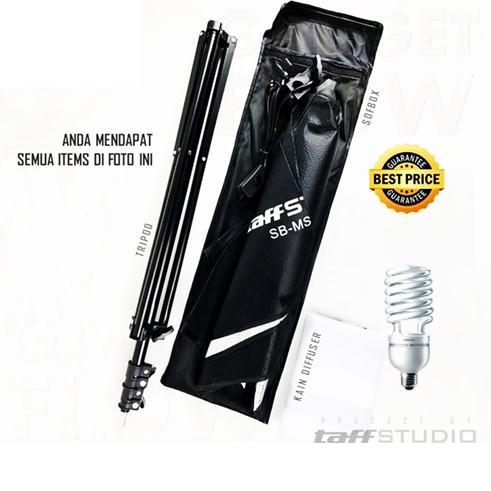 Paket Softbox Payung Diffuser Fotografi Lighting Tripod Non Bohlam