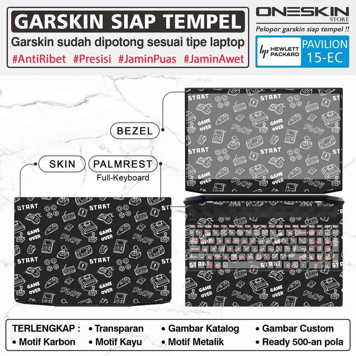 Stok Baru Garskin Sticker Skin Laptop HP Pavilion Gaming 15-ec ec0001ax ec0002ax