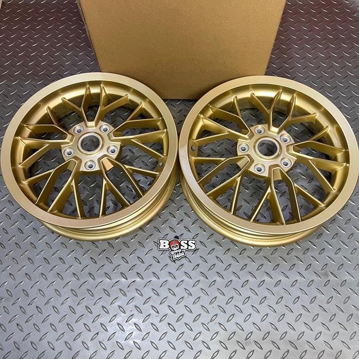 Ve Original Piaggio Y Spoke Gold 12inc Front&Rear Seri GT GTS GTV