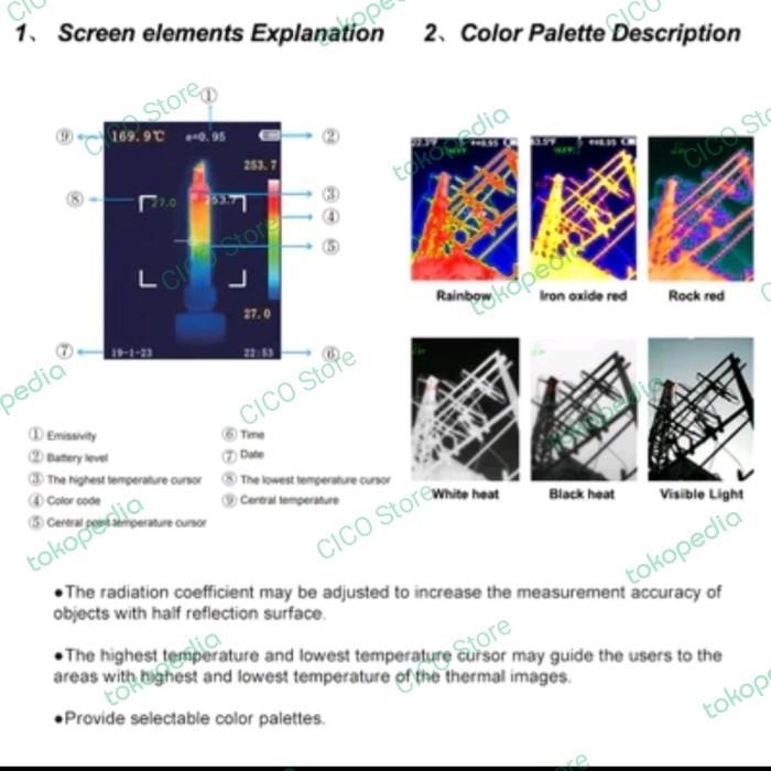 HT02D THERMAL CAMERA HT 02D INFRARED IMAGER IMAGING THERMOMETER