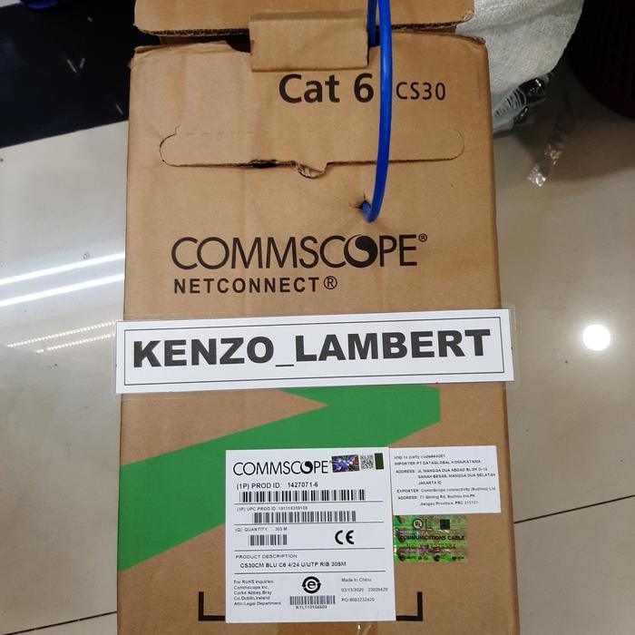 Kabel Lan Utp Cat 6 Commscope 100Meter / Commscope Cat 6 / Commscope