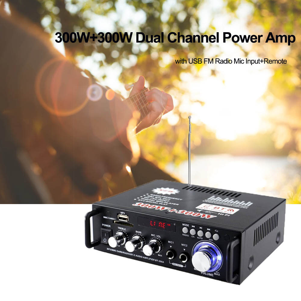 - 12V/220V 600W Car Hifi Amplifier Audio Stereo Power