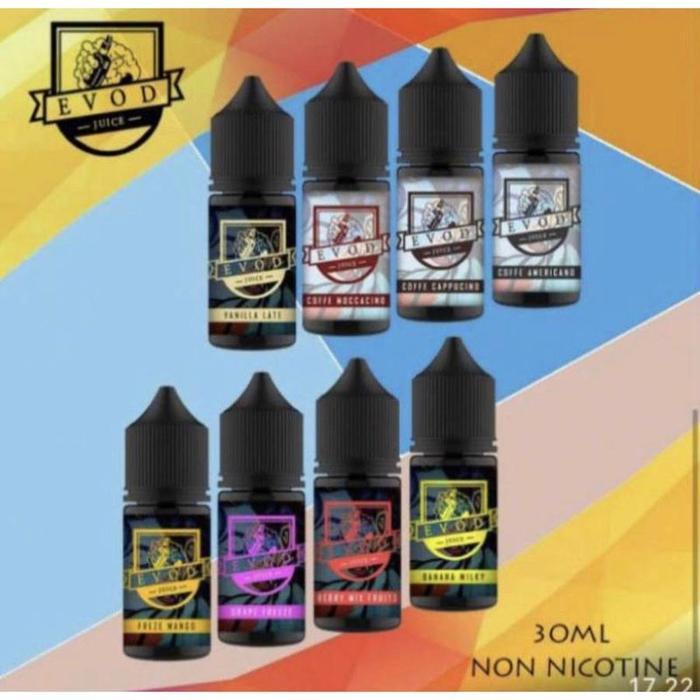 EVOD 30ML 0MG NON NICOTINE FRUITY SERIES