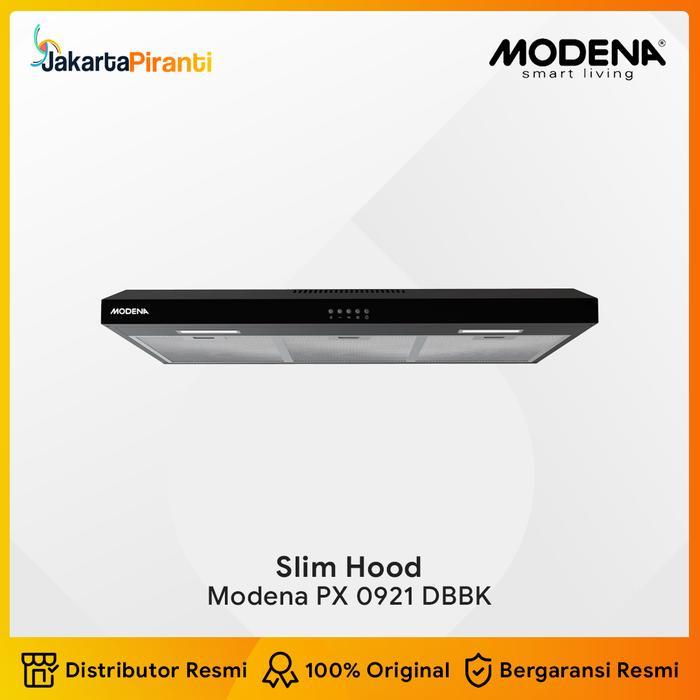 Modena Alat Penghisap Penyedot Asap Kompor Dapur Cooker Hood Slim PX 0921 DBBK 90cm LED Lamp &