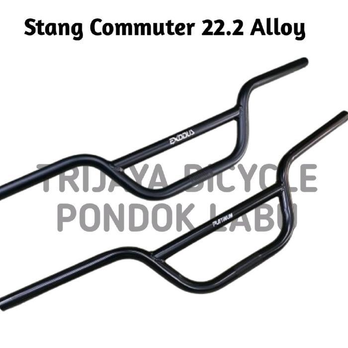 HANDLE BAR STANG COMMUTERBIKE EXODUS PLATINUM ALLOY STEEL HITAM STANDARD 22.2 PANJANG 74 CM BMX