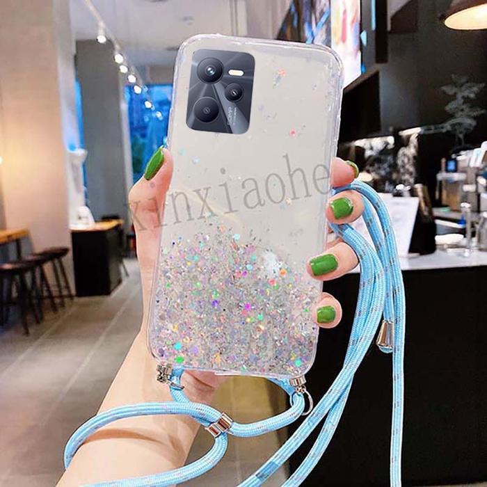 SALE Case Tali Nagita Realme C35 Soft Case With Tali Lanyard Termurah