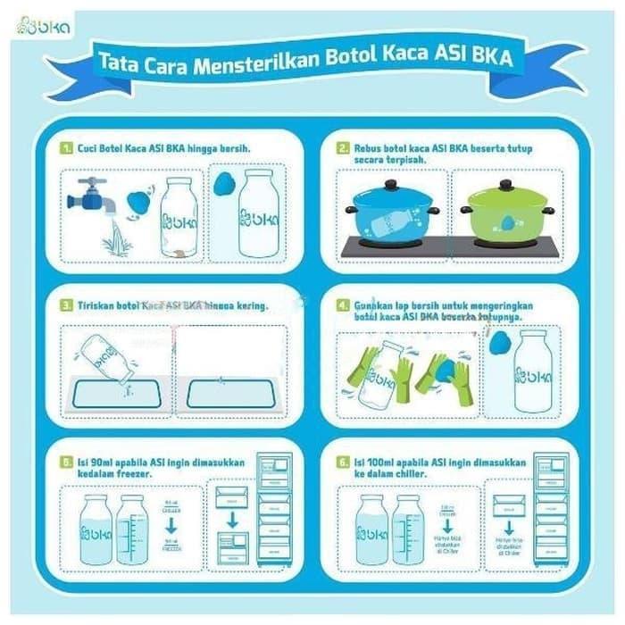 Bka Breastmilk Glass Bottle 100Ml Isi 8