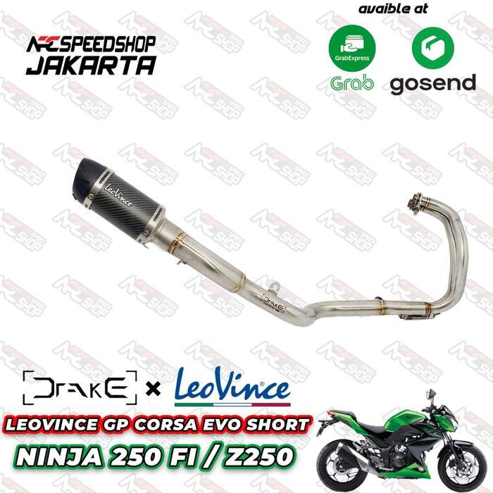 Knalpot Leovince Gp Corsa EVO Short Fullsystem Ninja 250 fi/ Z250
