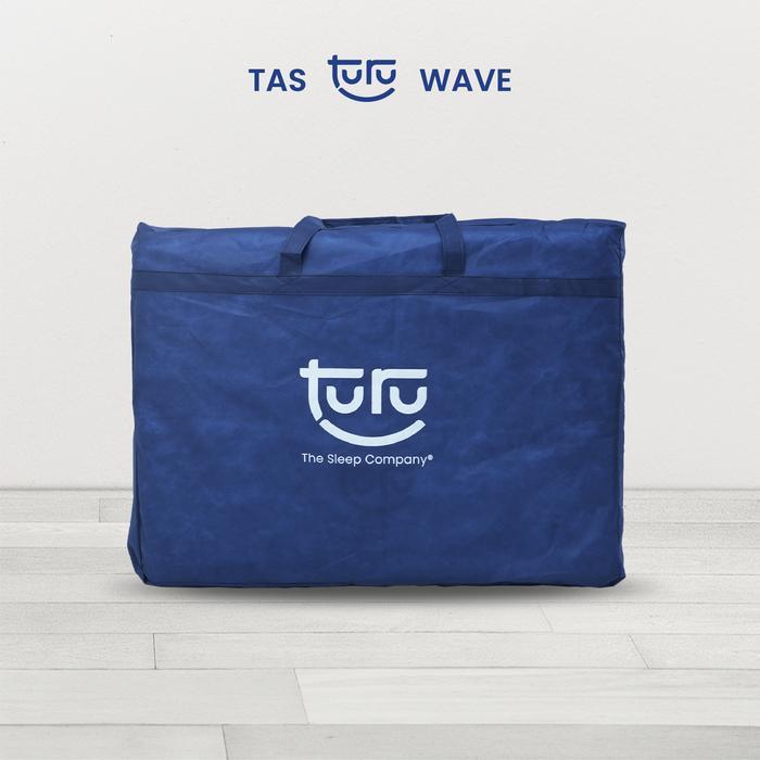 Turu Tas Bag Cover Kasur Lipat Turu Wave Spunbound Tebal - Dark Blue Penyimpanan Waterproof