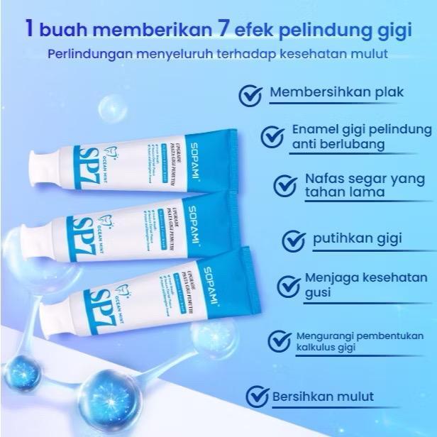 DAYDAY- Sopami Sp-7 Pasta Gigi Pemutih Pembersih Plak & Perawatan Gusi Toothpaste Sp7