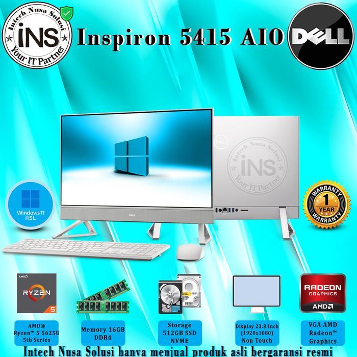 DELL Inspiron AIO 5415 Ryzen 5 5625U 16GB 512GB SSD WIN11HSL OHS 2021