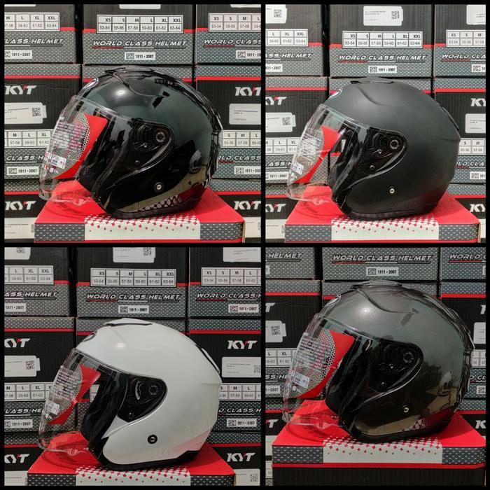 Helm Kyt Kyoto Solid Warna Merah/Putih/Hitam/Hitam Yg Dop