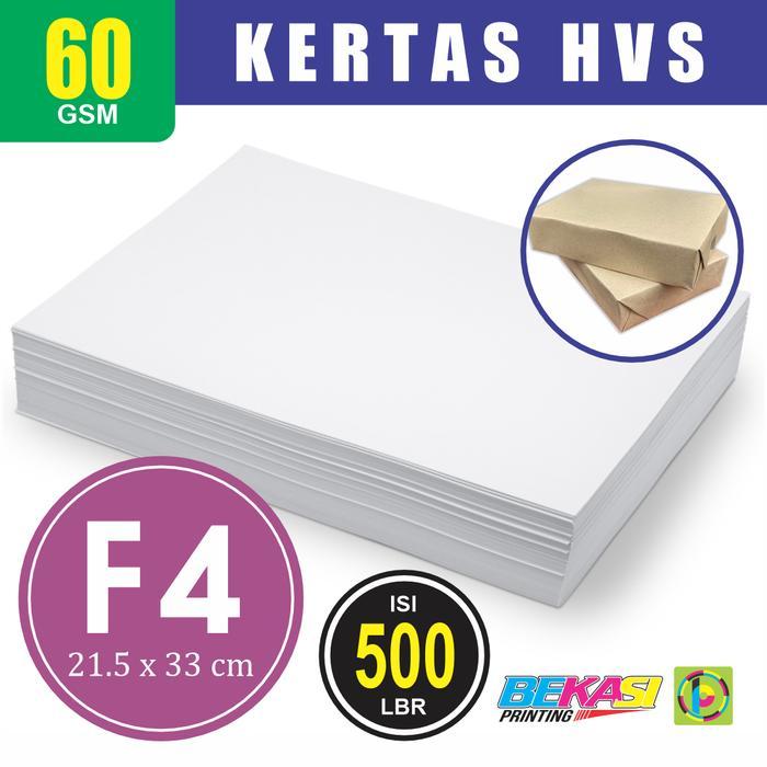 Kertas Print Fotocopy - HVS Putih F4 60 gram