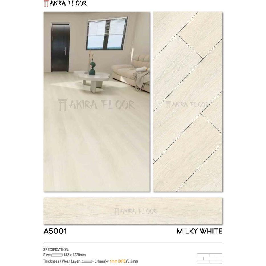 LANTAI SPC AKIRA FLOOR MOTIF KAYU KETEBALAN 5 MM PERBOX ISI 11 PCS ( 2,23 M )