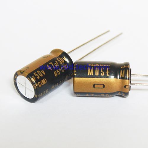 ototr- Capacitor Nichicon Muse Kz Series 47Uf/50V Untuk Audio