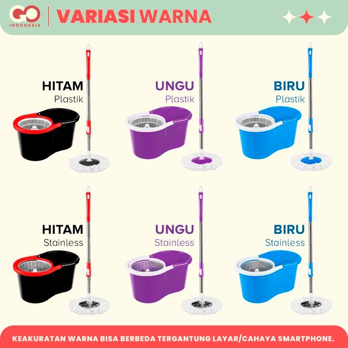 GO X ICHA Pel Lantai Spin Mop Dengan Ember Pel Putar Untuk Pembersih Lantai