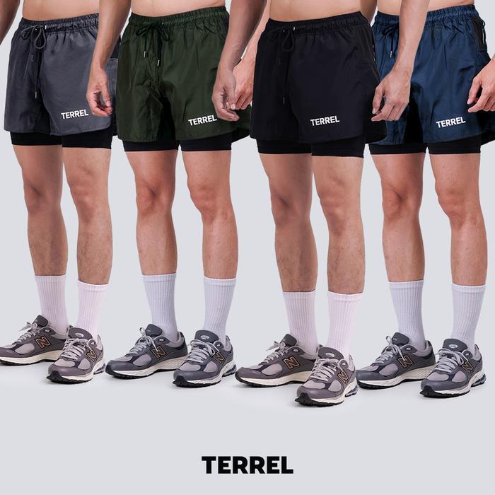 TERMURAH sportswear compression short 2.0 celana olahpendek gym running lari pria sport parasut