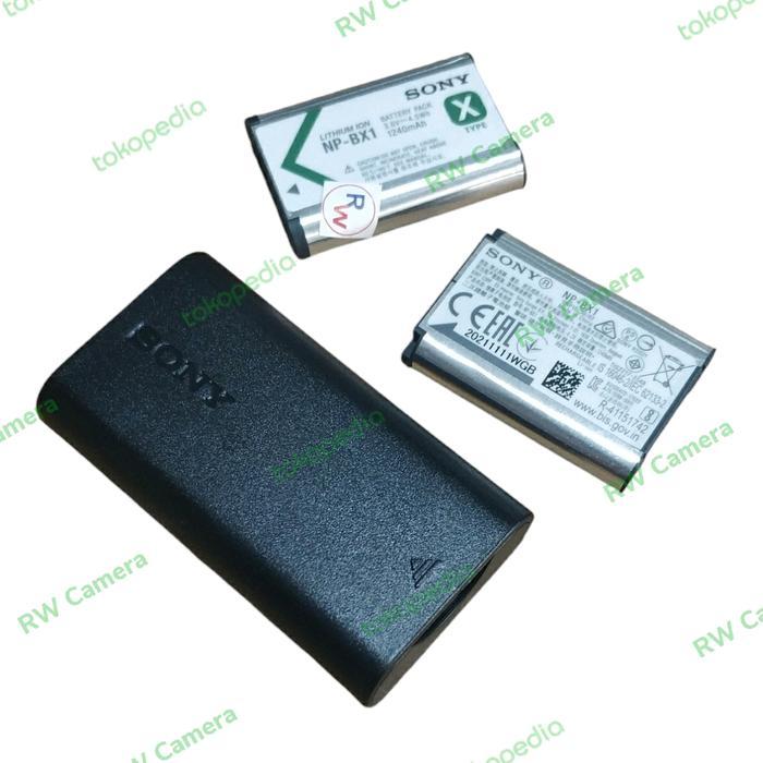 Baterai Np-Bx1 Sony Rx100 As200 Charger Bc-Dcx2 Batre Batrei Bekas Ready