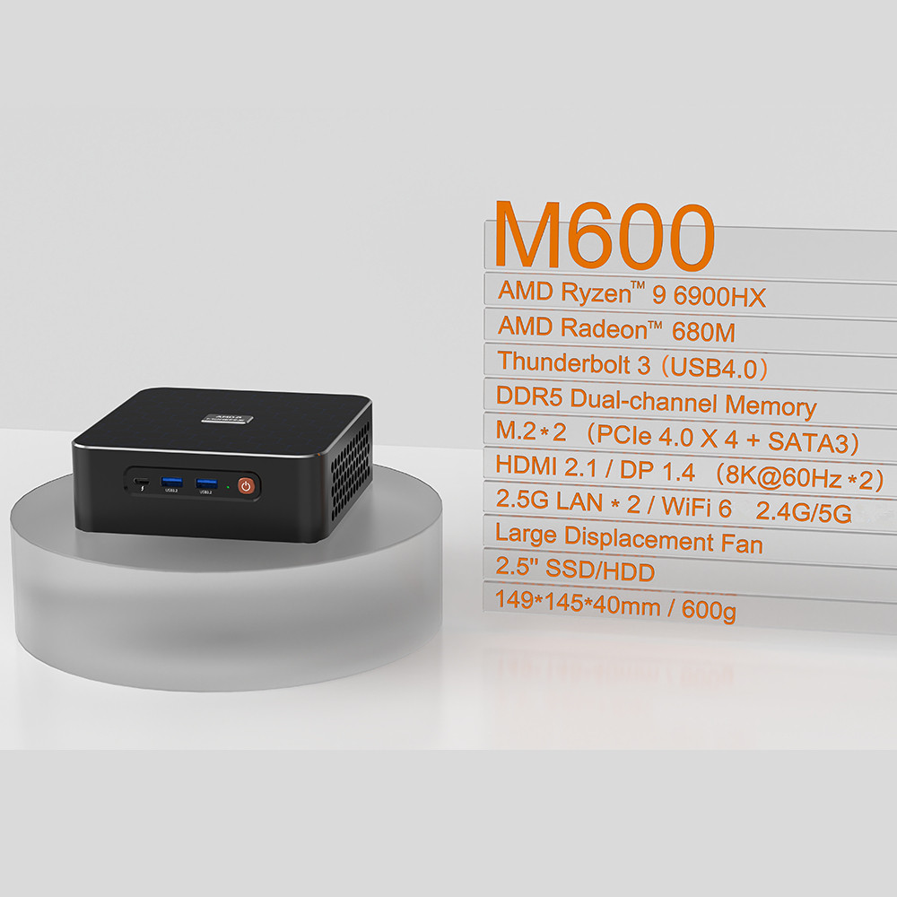 Morefine Mini Gaming Pc M600 Amd Rzyen 9 7940Hs 7 7840Hs 2Xddr5