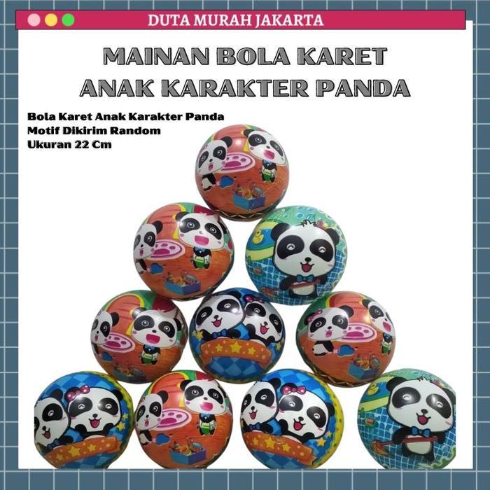 Bola Karet Anak Karakter Panda Bola Mainan Anak