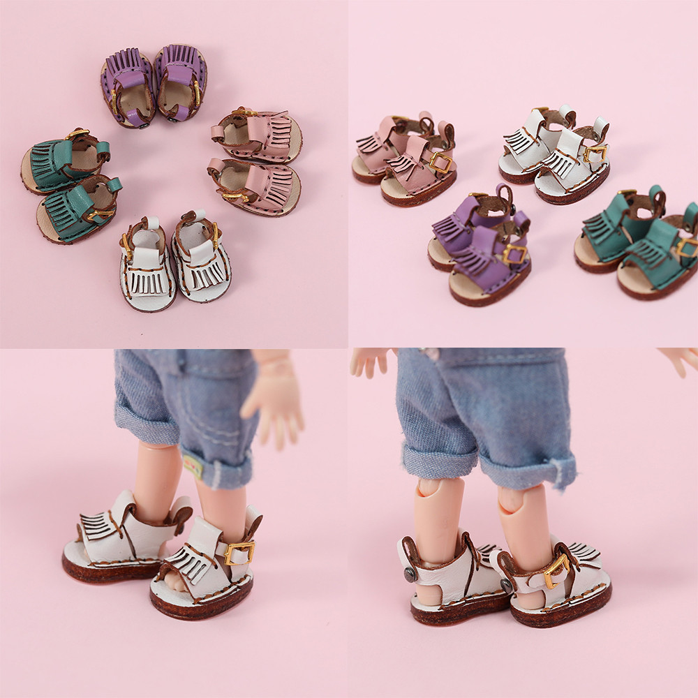 Obitsu 11 Sandals Shoes Obitsu Doll cowhide slippers Shoes Cow Leather Fashion For ob11, Obitsu 11,