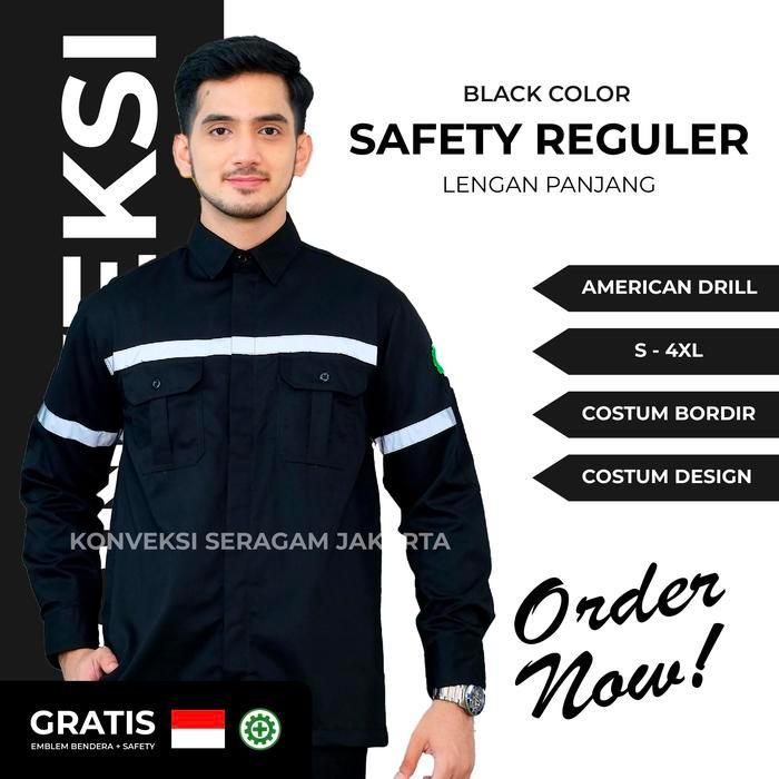 JUMBO - Baju Wearpack Kemeja Safety K3 Proyek Tambang Lengan Panjang