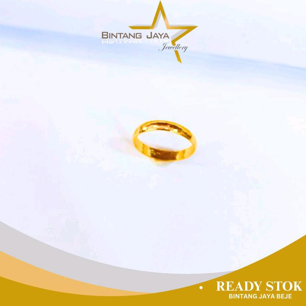 Cincin Emas Asli - LM Belah Rotan No 8 TA - Kadar LM99 - Berat 2gr - Ukuran 8 - Simple & classy - Co