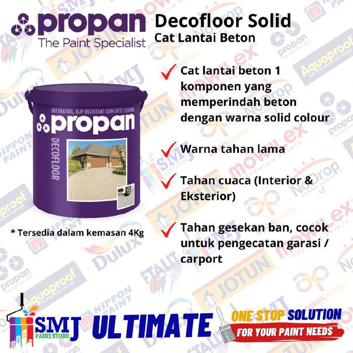 Cat Lantai Beton Garasi anti slip PROPAN DECOFLOOR SOLID 4kg
