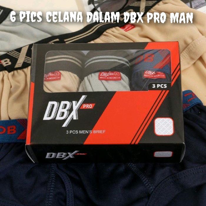 6 pics Celana Dalam segitiga pria DBX PRO MAN karet Boxer