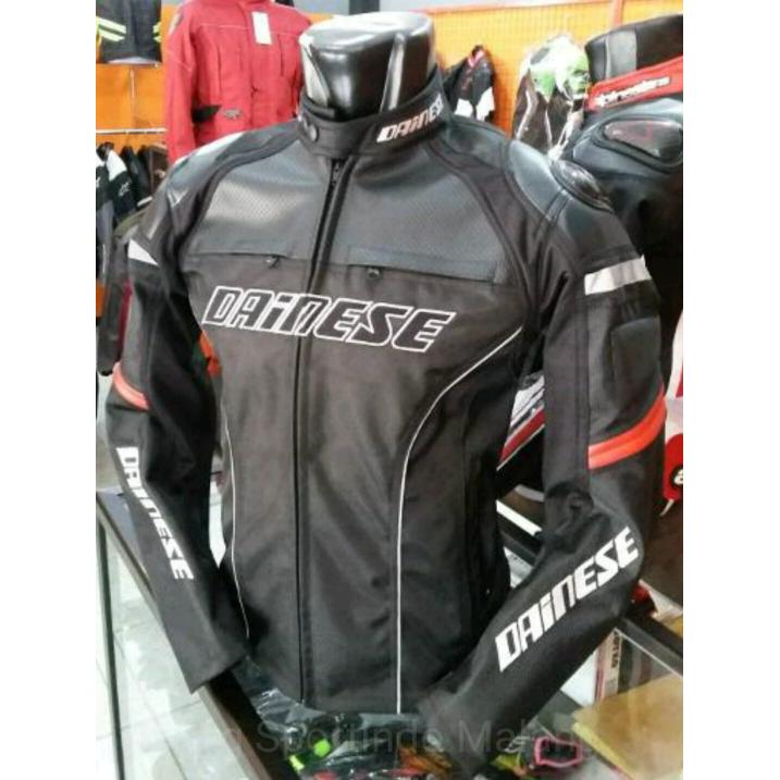 ORIGINAL Jaket Motor Touring Soft Protector Motorcycle Hitam Bahan Dol Goretex Parachut & MBTech