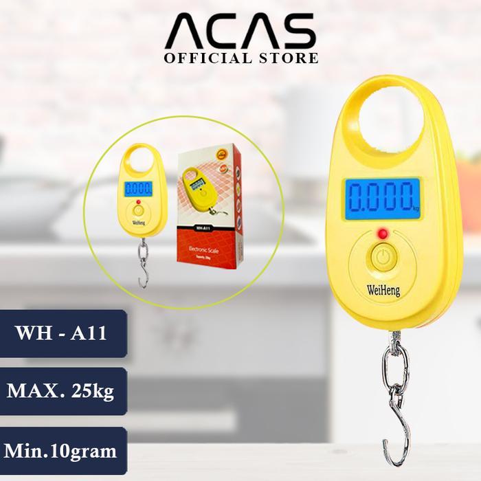 ACAS WH-A11 WEIHENG WH-A11 25KG / 10GRAM TIMBANGAN GANTUNG DIGITAL MINI PORTABEL ELEKTRONIK POCKET