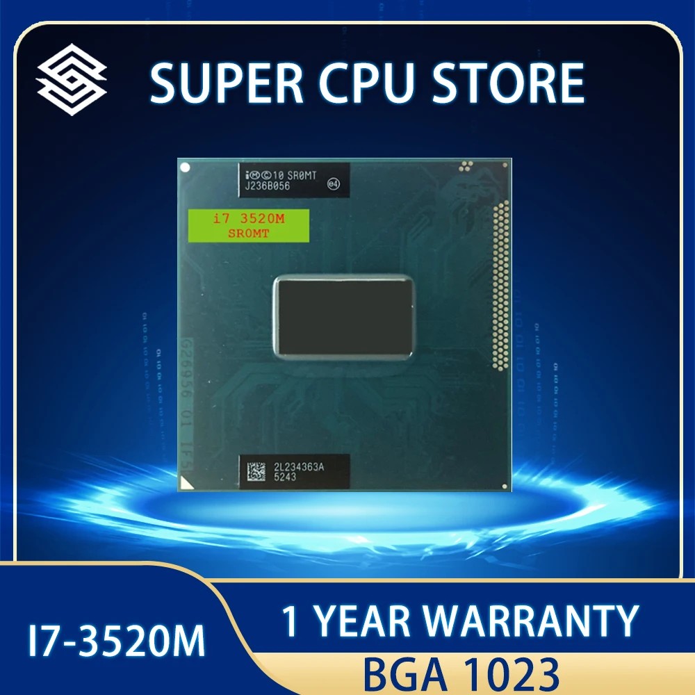 - Original Intel Core I7-3520M Sr0Mt Cpu I7 3520M Processor 2.9Ghz