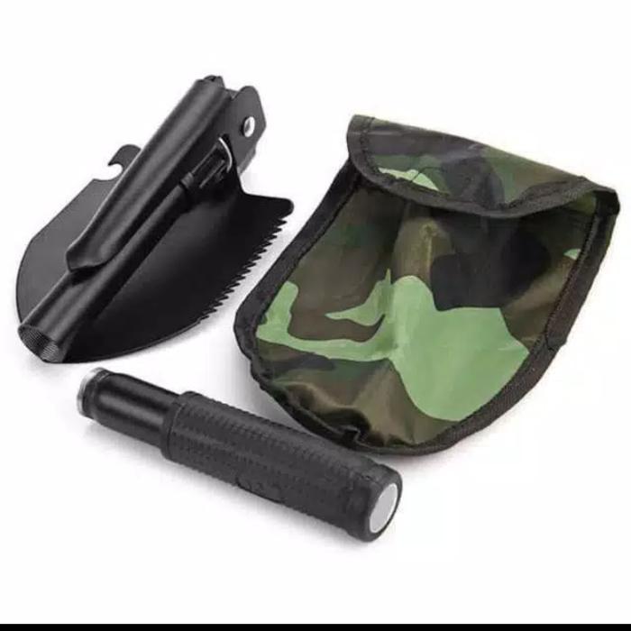 Sekop cangkul lipat portable military peralatan camping berkebun