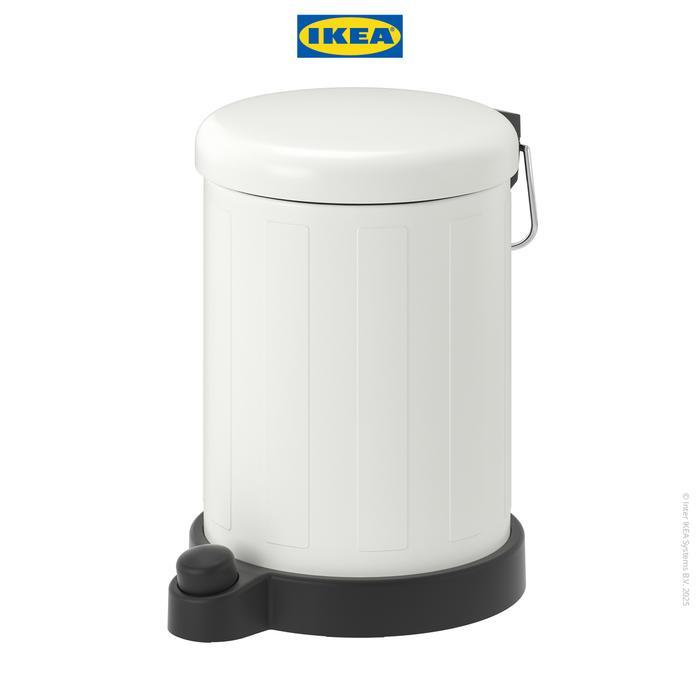 i0ho- Ikea Toftan Tempat Sampah Minimalis Putih 4L Plastik