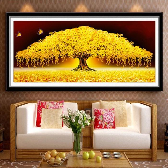 MELAYANI FAKTUR PAJAK DIY Diamond Painting Full pohon uang pohon emas 12050 cm D813