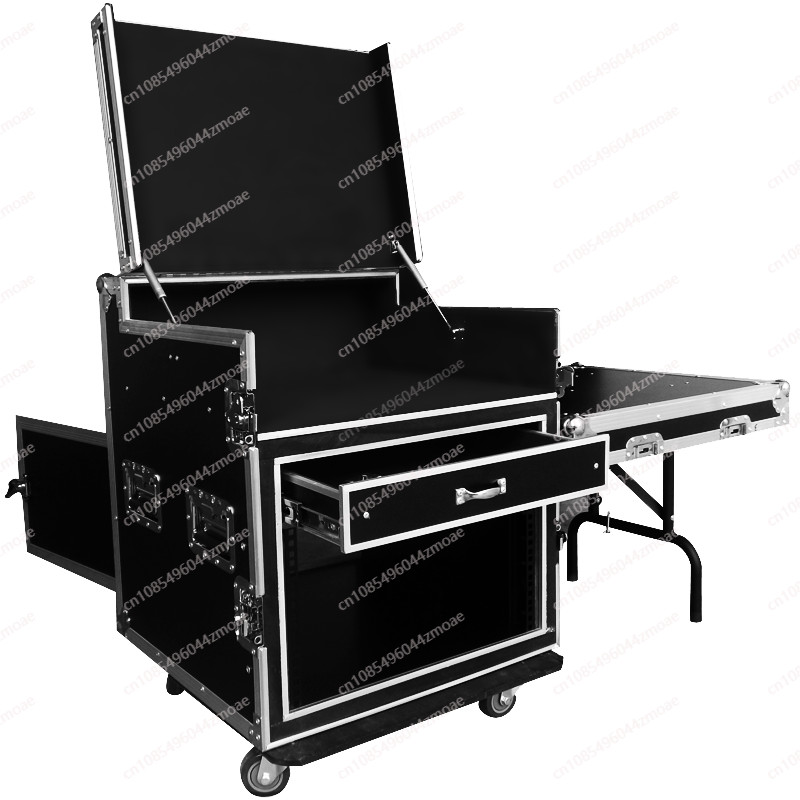 Professional 16U Power Amplifier Chassis Air Case Cabinet Mixer Shelf Audio Stage Storage Box