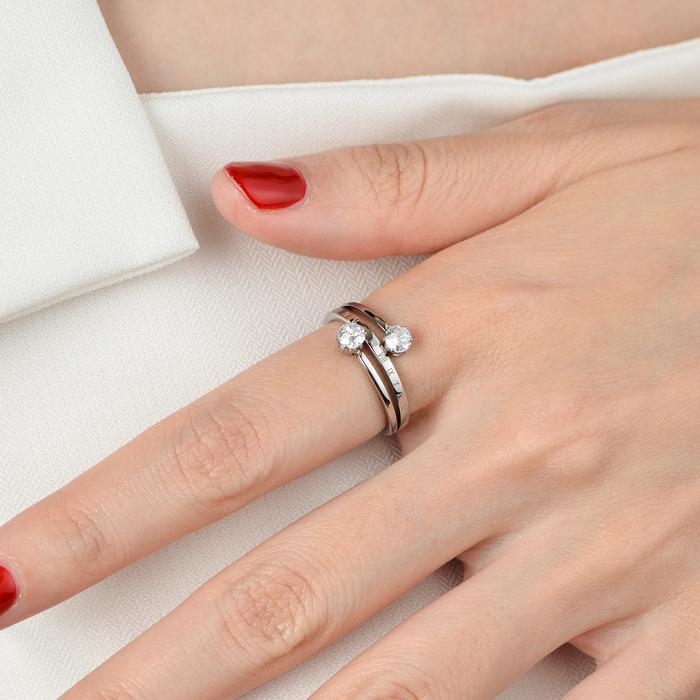 mhrr- Panlandwoo - Cincin Titanium Wanita Romie - Cincin Wanita Aesthetic Simple Mewah