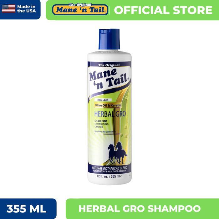 38hs- Mane 'N Tail Herbal Gro Shampoo/Sampo Kuda Mane 'N Tail Herbal Gro 355 Ml Membersihkan