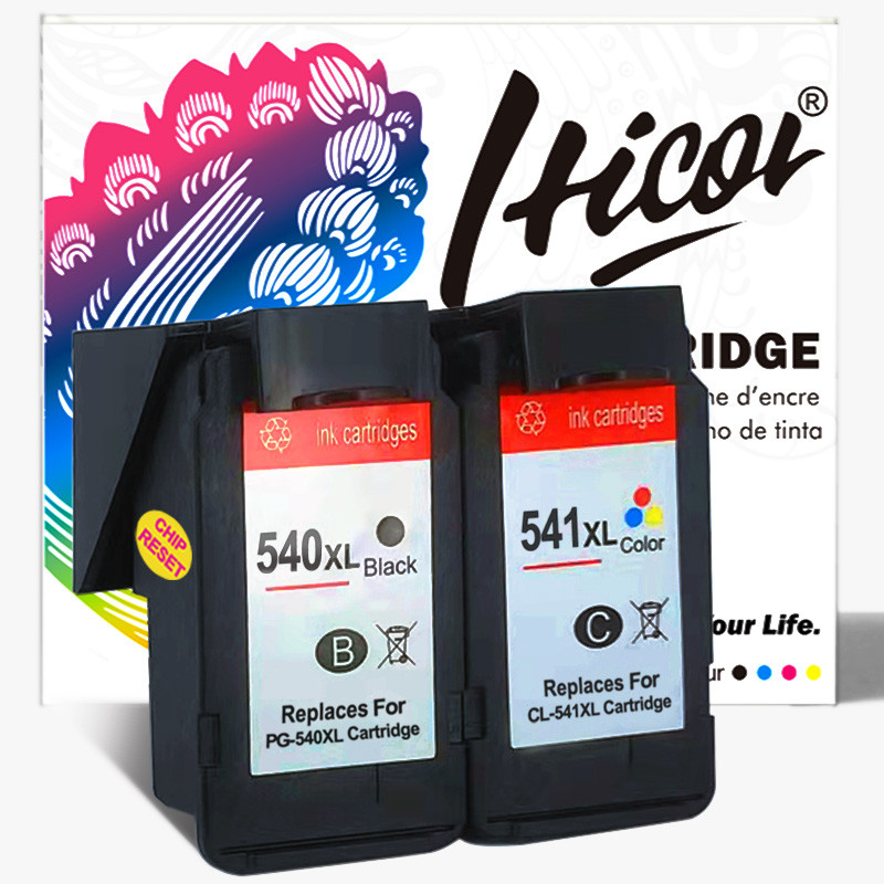 Hicor Ink Cartridges Remanufactured 540Xl 541Xl Pg540 Cl540 Compatible With Canon Mx475 Mx525 Mg3650
