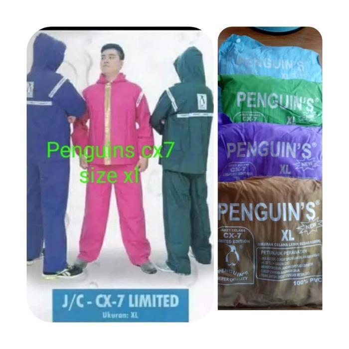 Grosir Jas Hujan Penguin Penguins Cx7 Size L Jaket Celana Karet Tebal