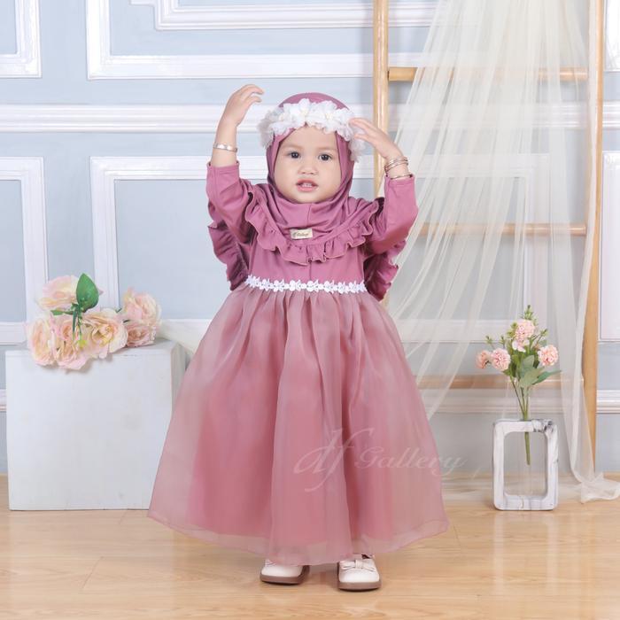 [Voucher] GAMIS BIANCA size ABCD - baju anak gamis bayi dress balita baju lebaran anak brokat tile