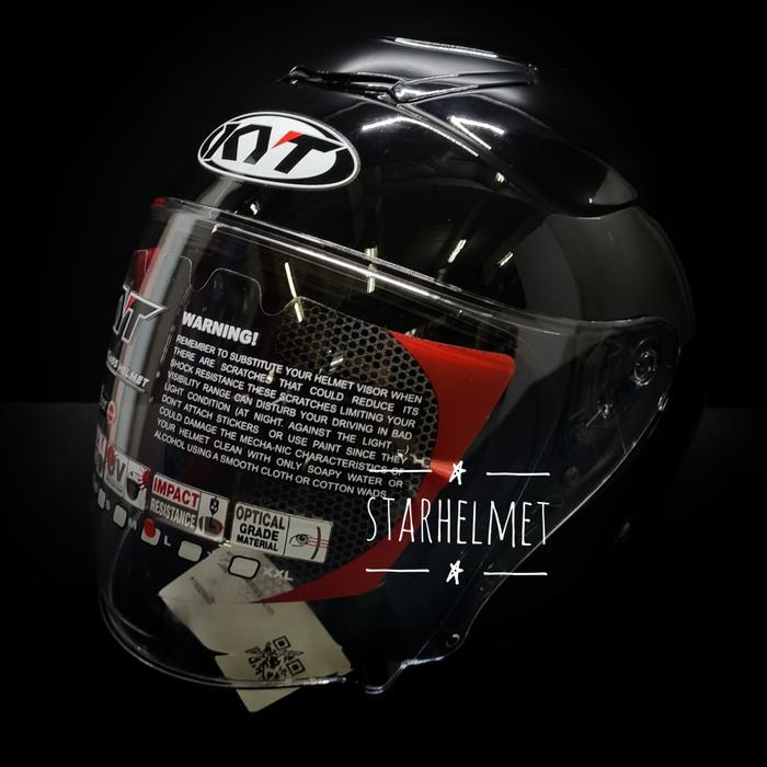 Helm KYT KYOTO R Solid Black Gloss Original New