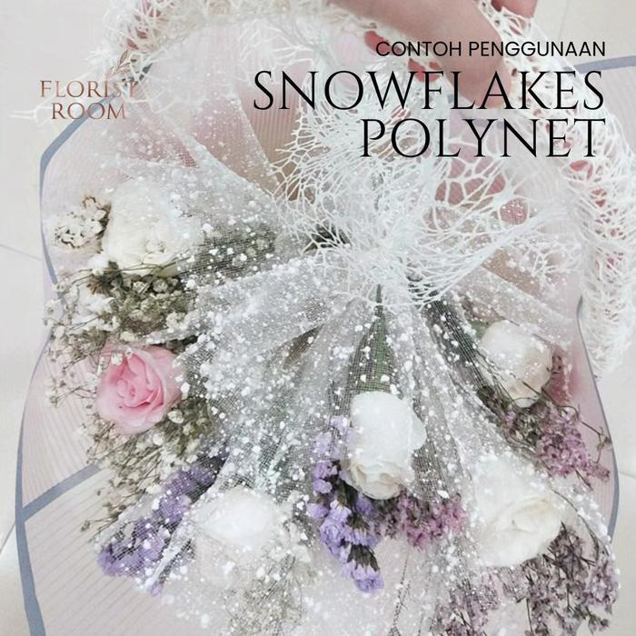 Snowflakes 50cm x 4yard - Tile Salju - Buket - Flower - Florist