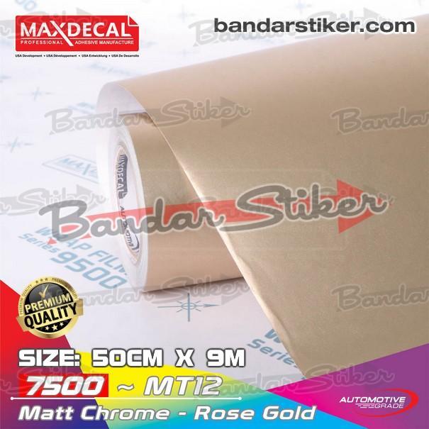 Maxdecal Mt12 Matte Chrome Rose Gold Skotlet Motor Premium Krum Dop