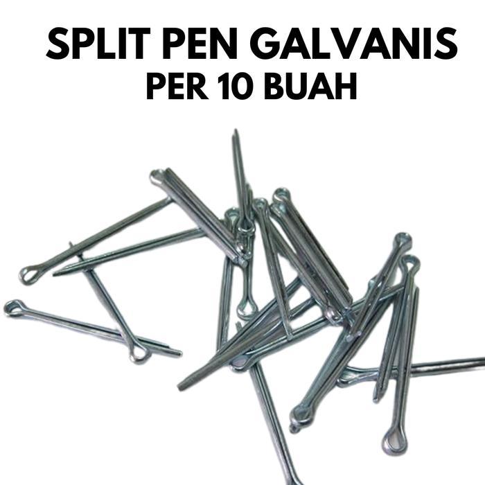 Baut Split Pen 1/16 x 5/8 inch Cotter Pin Diameter 1.6 mm x 16 mm 1.6 cm 0.625 Inch Kaki Pengencang