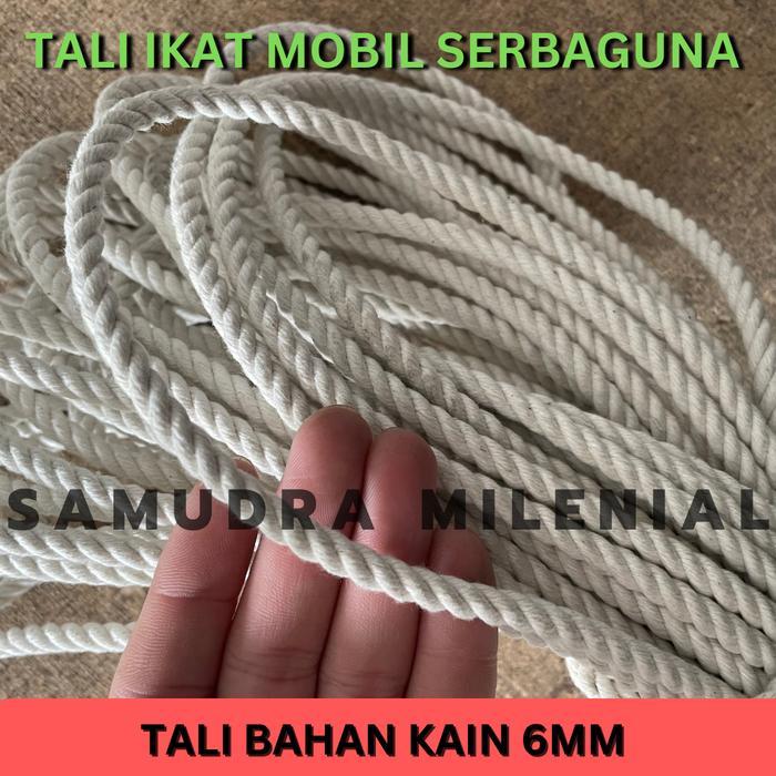 TALI BAHAN KAIN 6MM/TAMBANG KAIN/TALI IKAT MOBIL